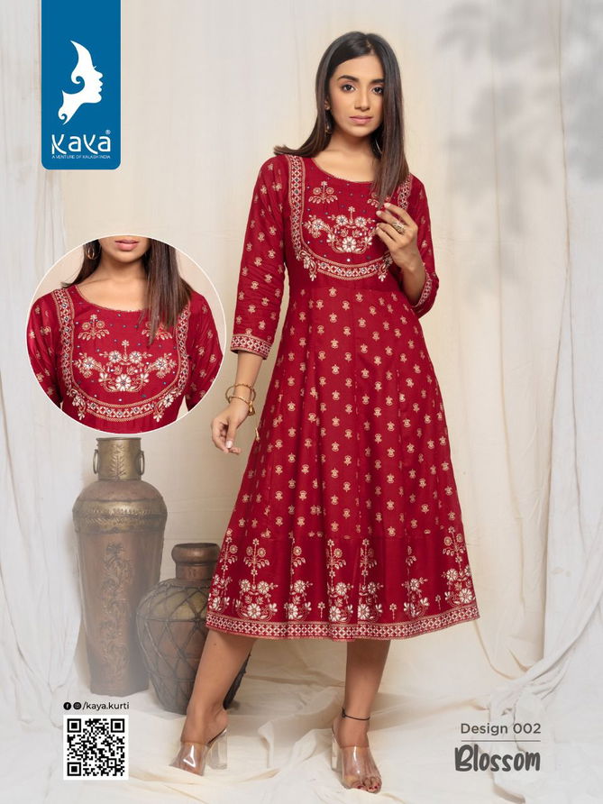 Kaya Blossom New Designer Ethnic Wear Anarkali Kurti Collection